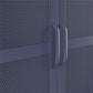 Novogratz Channing Tall 2 Door Storage Cabinet-Mesh Metal Locker - Navy