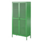 Novogratz Channing Tall 2 Door Storage Cabinet-Mesh Metal Locker - Kelly Green