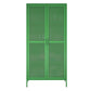 Novogratz Channing Tall 2 Door Storage Cabinet-Mesh Metal Locker - Kelly Green