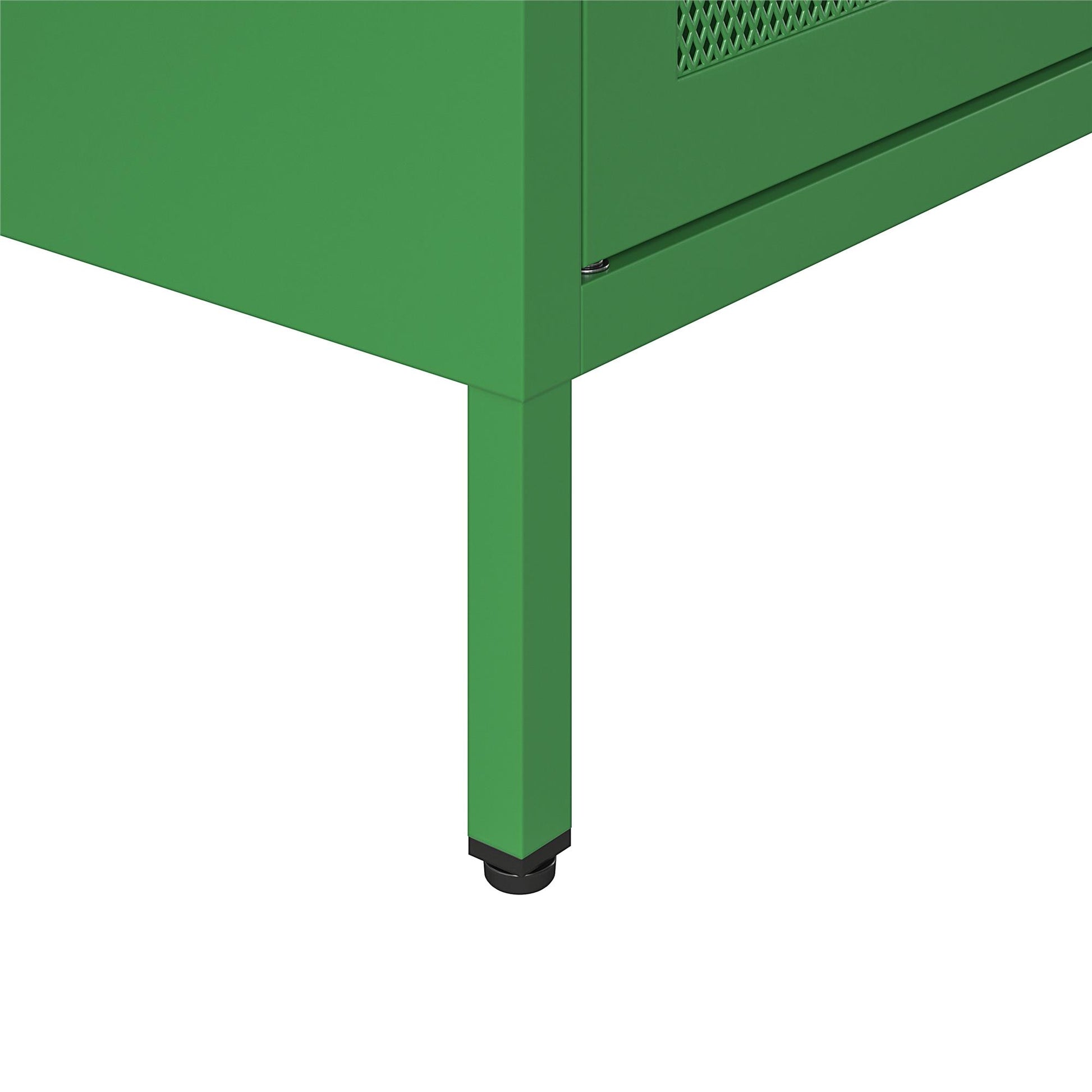 Novogratz Channing 2 Door Storage Cabinet-Mesh Metal Locker - Kelly Green