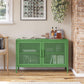 Novogratz Channing 2 Door Storage Cabinet-Mesh Metal Locker - Kelly Green
