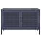 Novogratz Channing 2 Door Storage Cabinet-Mesh Metal Locker - Navy