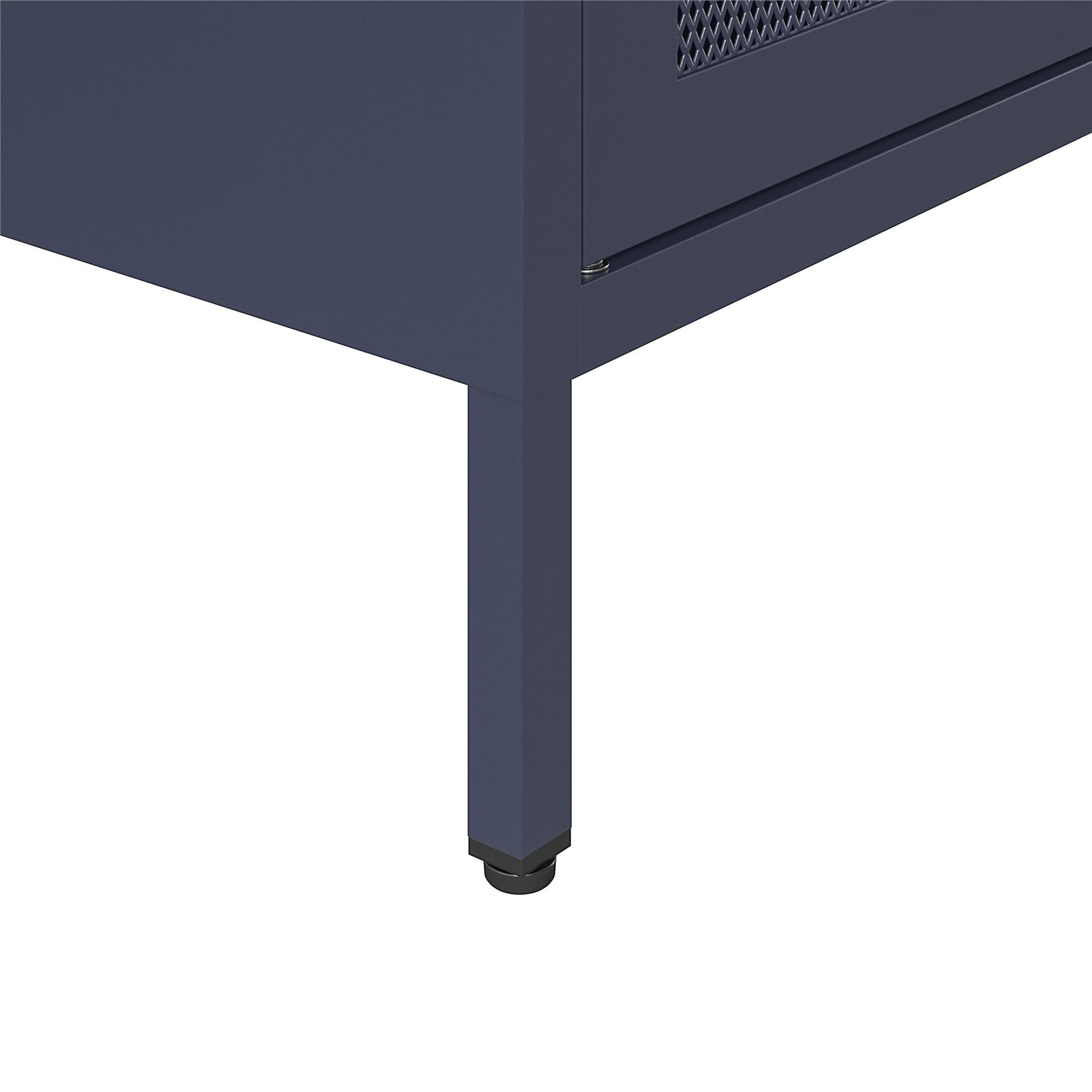 Novogratz Channing 2 Door Storage Cabinet-Mesh Metal Locker - Navy
