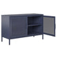 Novogratz Channing 2 Door Storage Cabinet-Mesh Metal Locker - Navy
