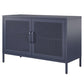 Novogratz Channing 2 Door Storage Cabinet-Mesh Metal Locker - Navy