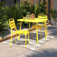 Poolside Gossip June Outdoor/Indoor Stacking Dining Chairs Set - Yellow - 2-Pack