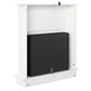 Ellsworth Modern Electric Fireplace with Mantel and 23 Inch Fireplace Insert - White