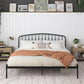 DHP Narla Metal Platform Bed Frame, King, Black - Black - King