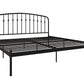 DHP Narla Metal Platform Bed Frame, King, Black - Black - King