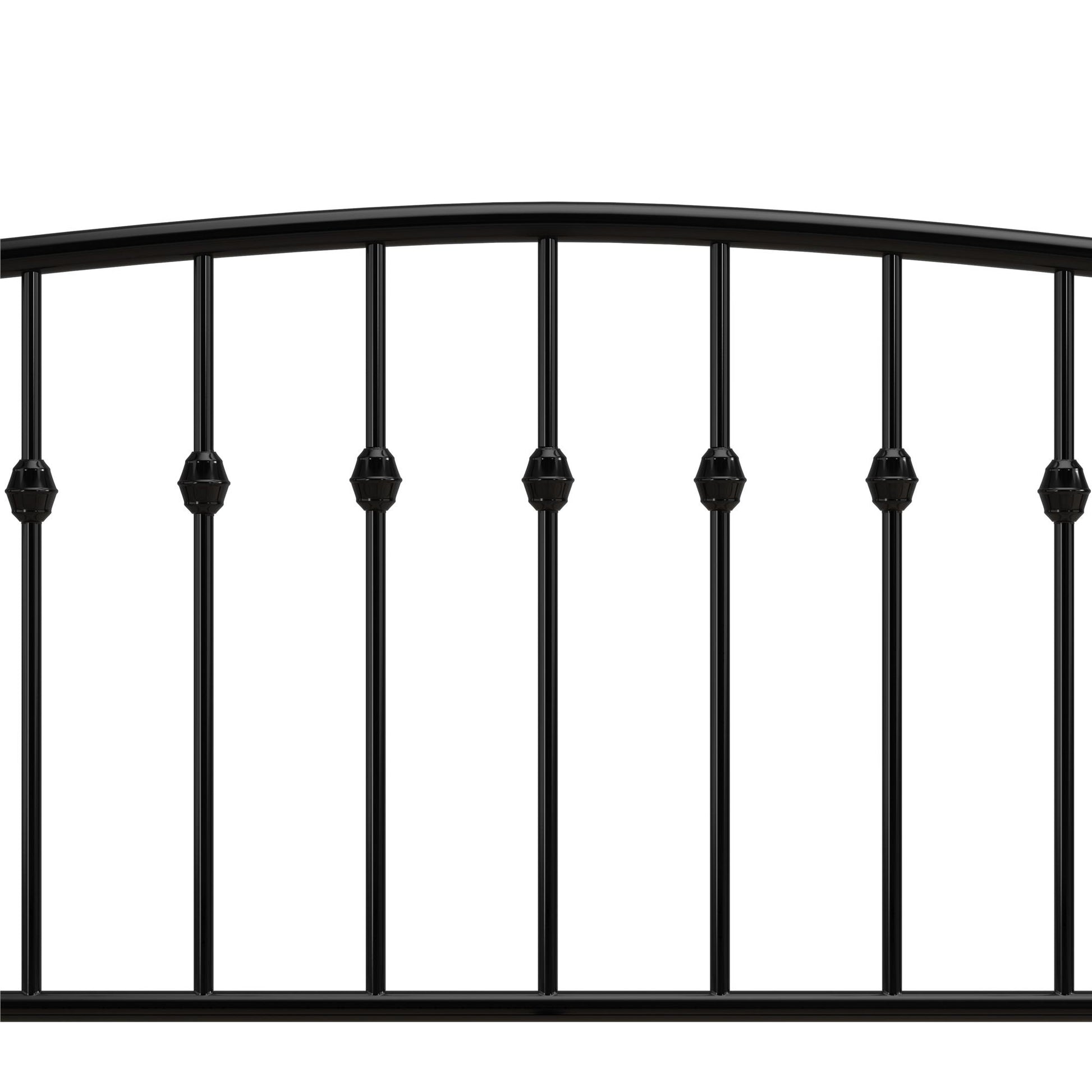 DHP Narla Metal Platform Bed Frame, King, Black - Black - King