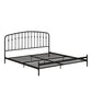 DHP Narla Metal Platform Bed Frame, King, Black - Black - King