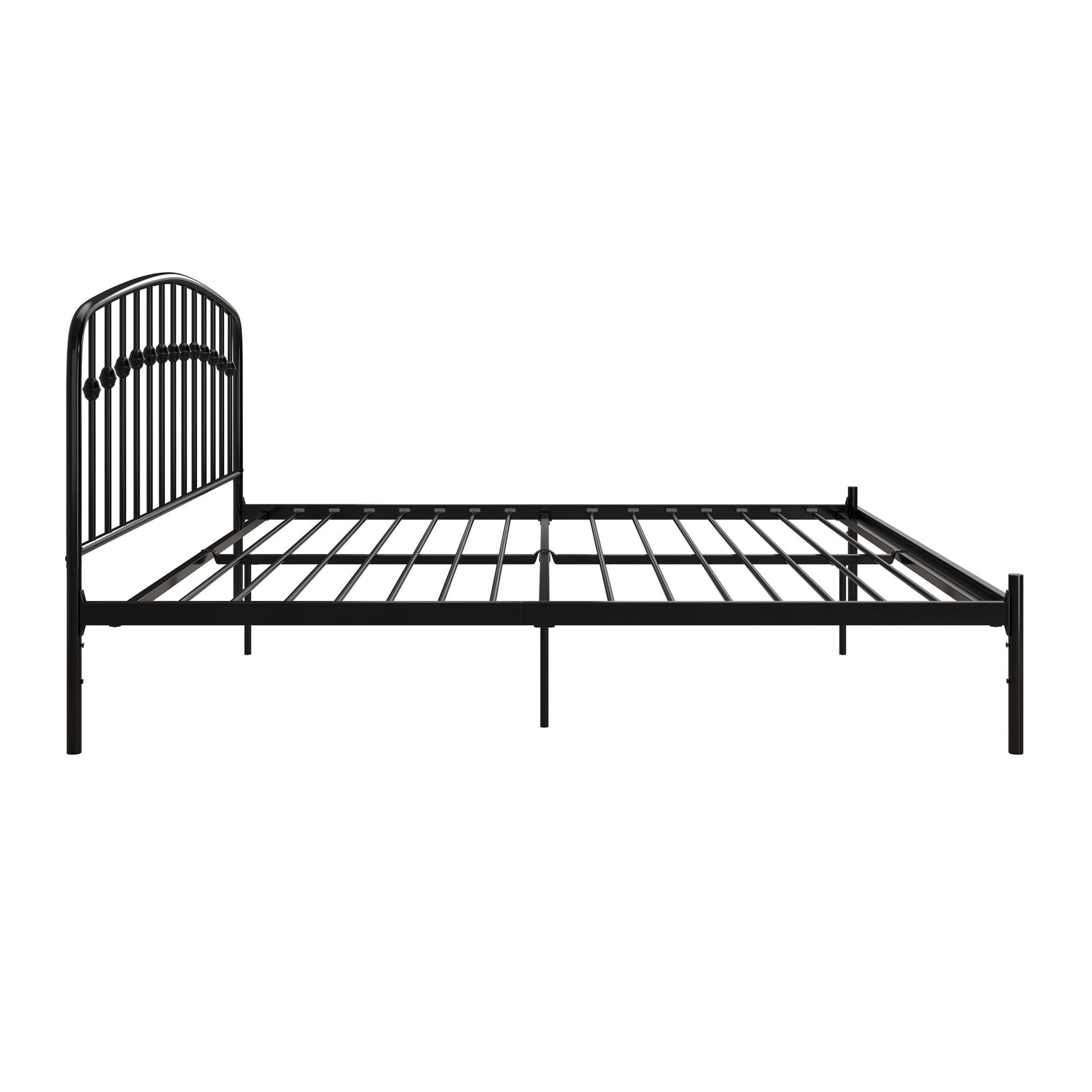 DHP Narla Metal Platform Bed Frame, King, Black - Black - King