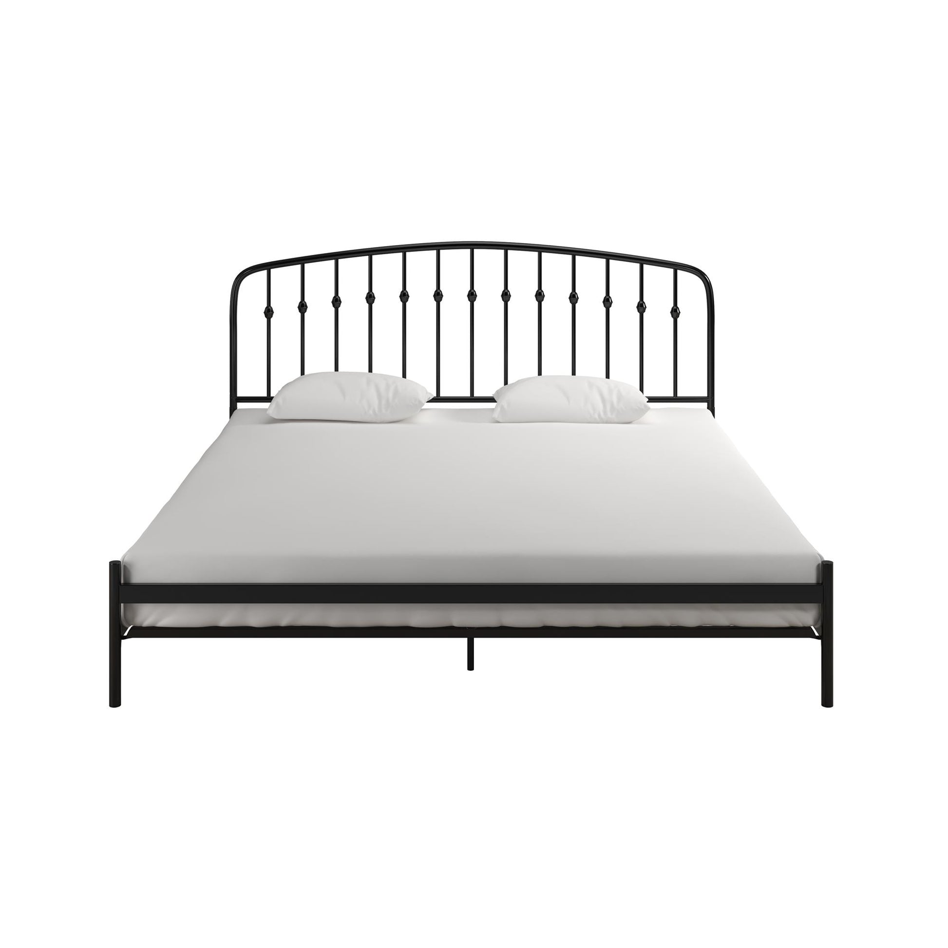 DHP Narla Metal Platform Bed Frame, King, Black - Black - King