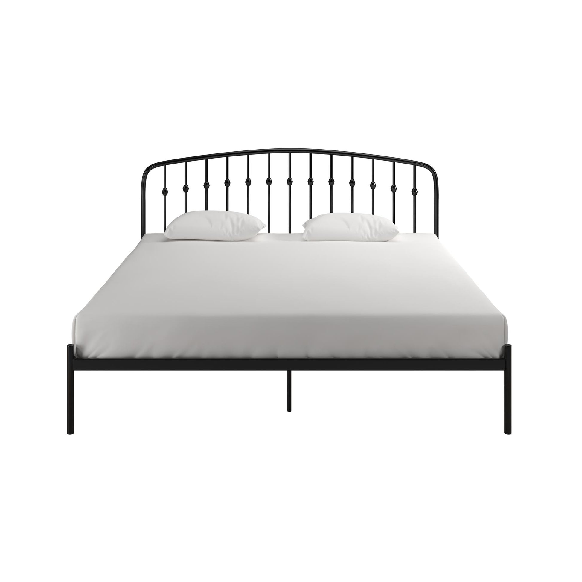 DHP Narla Metal Platform Bed Frame, King, Black - Black - King