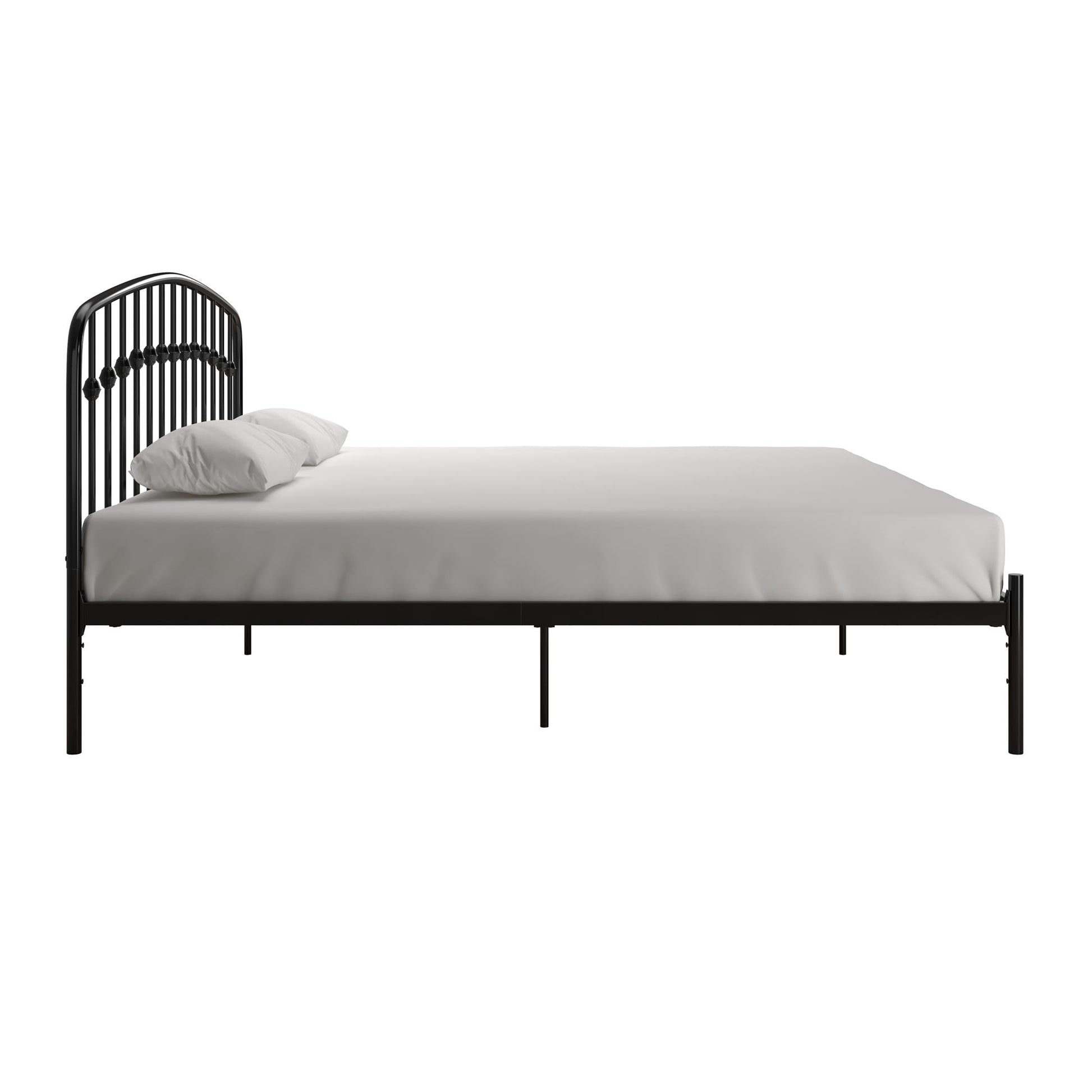 DHP Narla Metal Platform Bed Frame, King, Black - Black - King