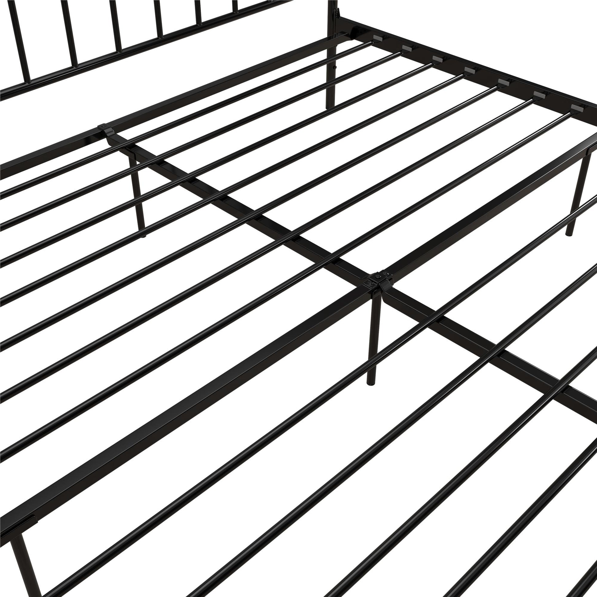 DHP Narla Metal Platform Bed Frame, King, Black - Black - King
