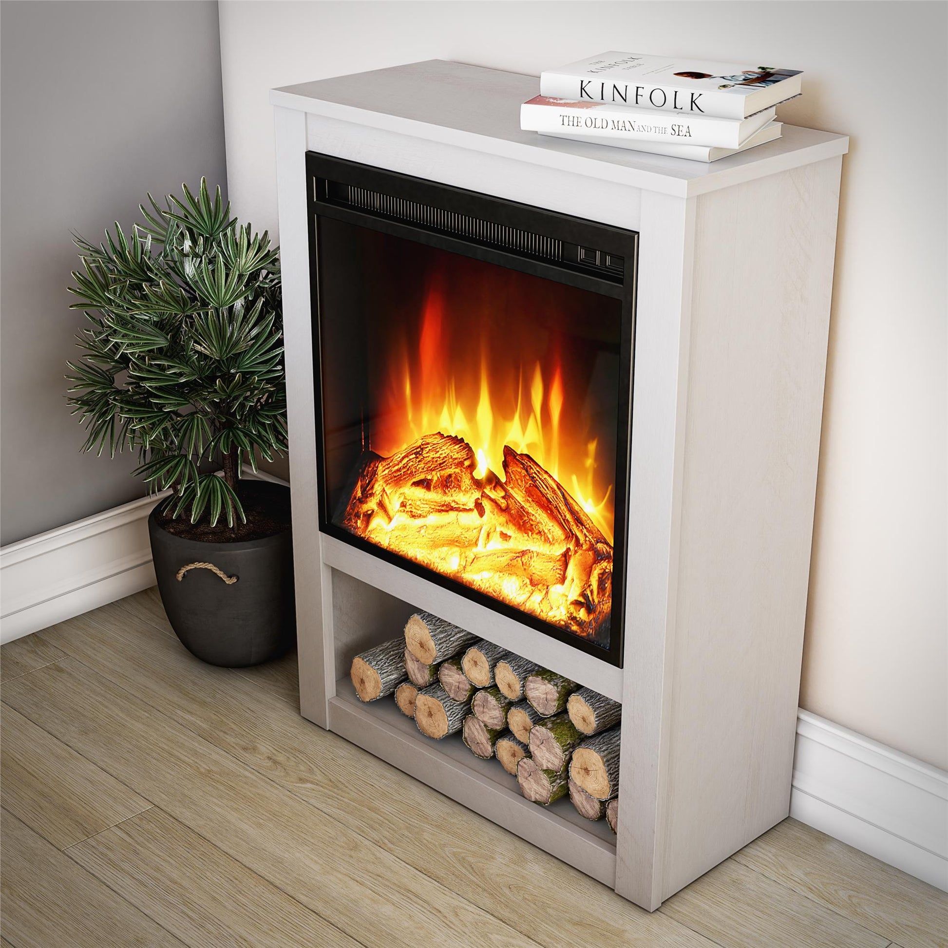 Clermont Fireplace Mantel - Ivory Oak
