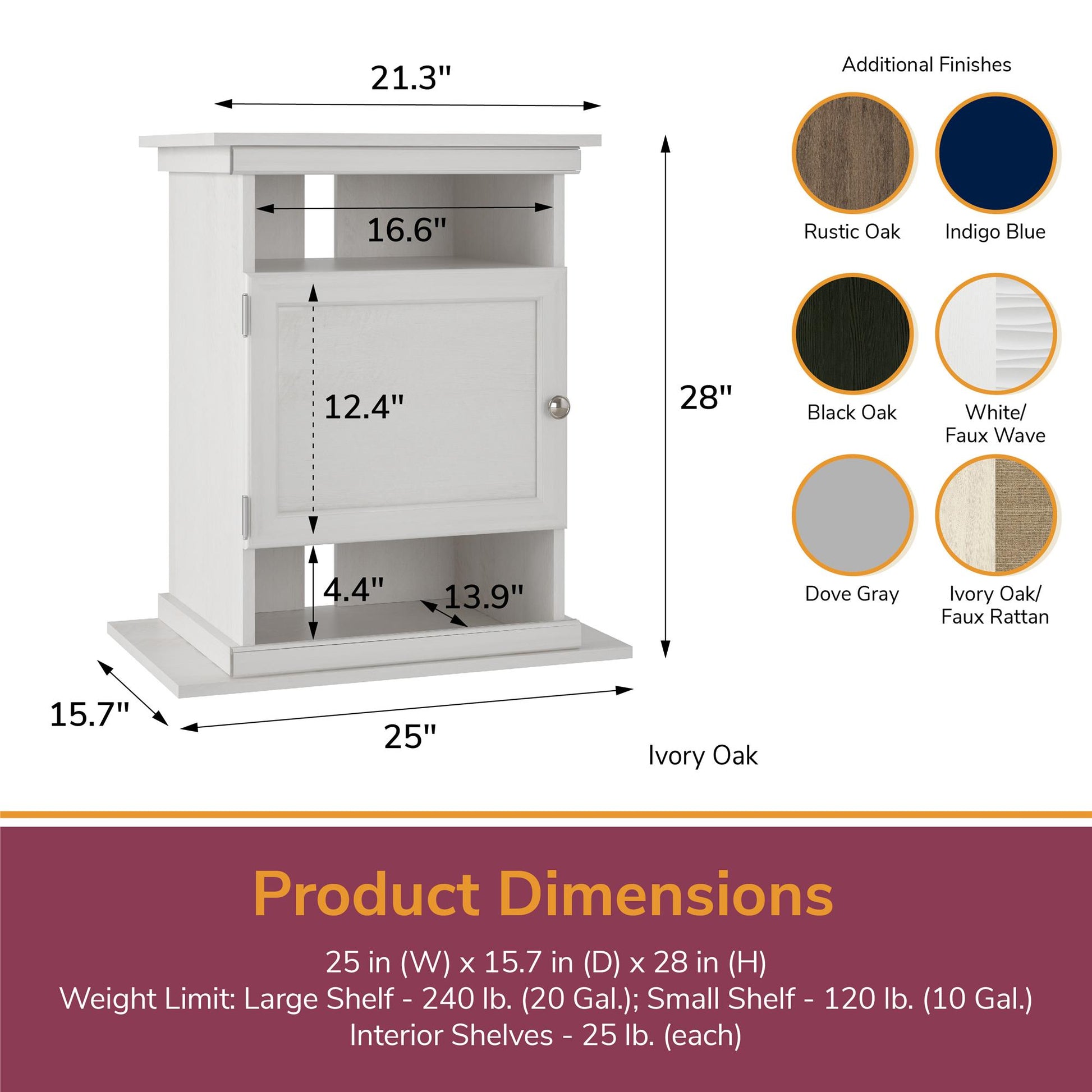 Flipper™ 10/20 Gallon Aquarium Stand - Indigo Blue