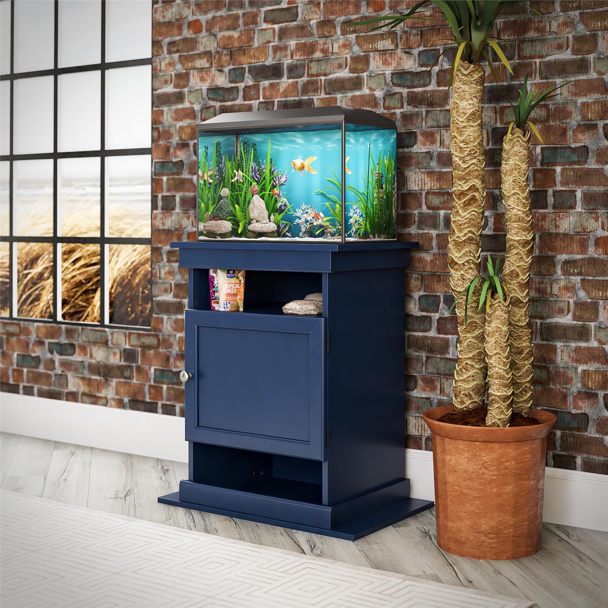 Flipper™ 10/20 Gallon Aquarium Stand - Indigo Blue