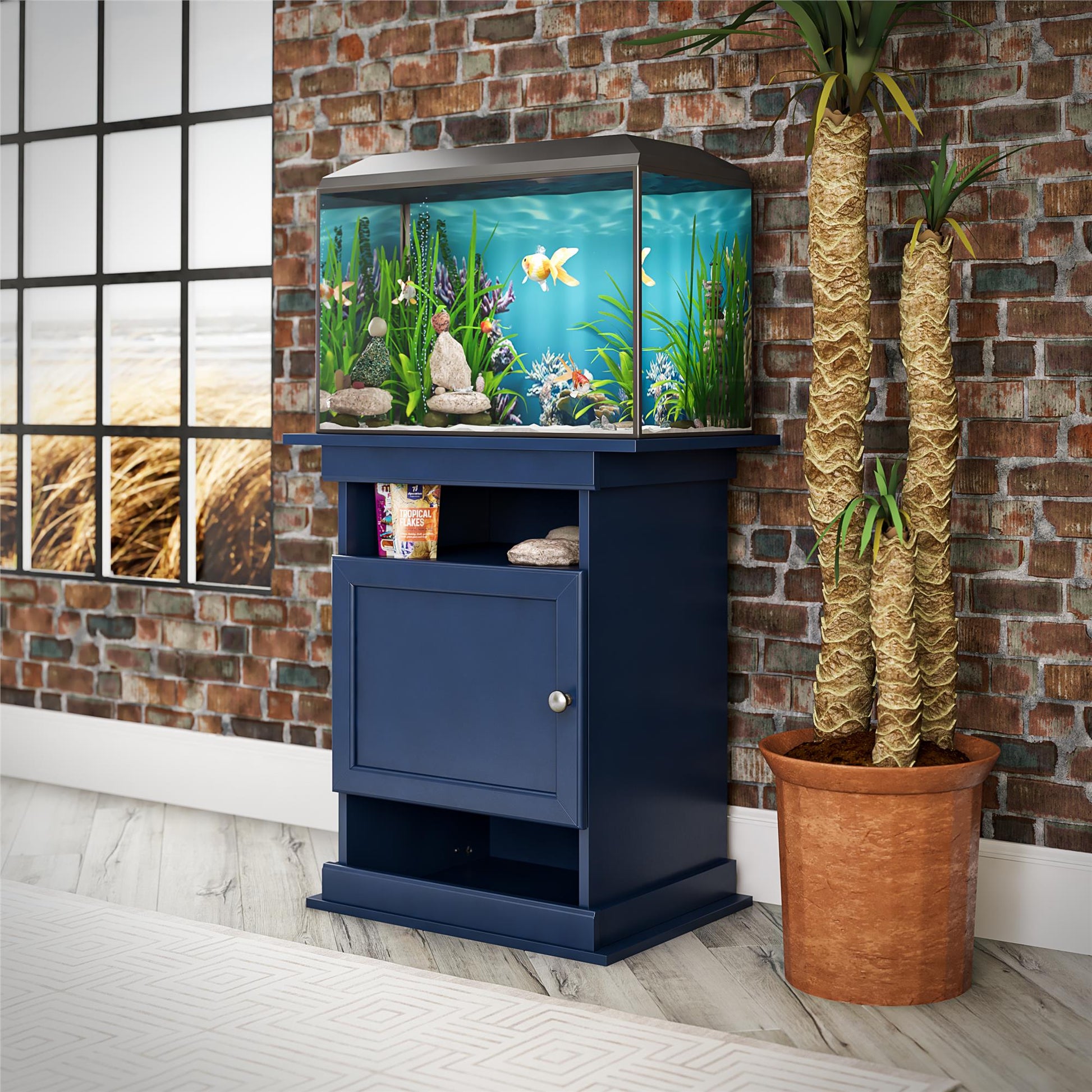 Flipper™ 10/20 Gallon Aquarium Stand - Indigo Blue