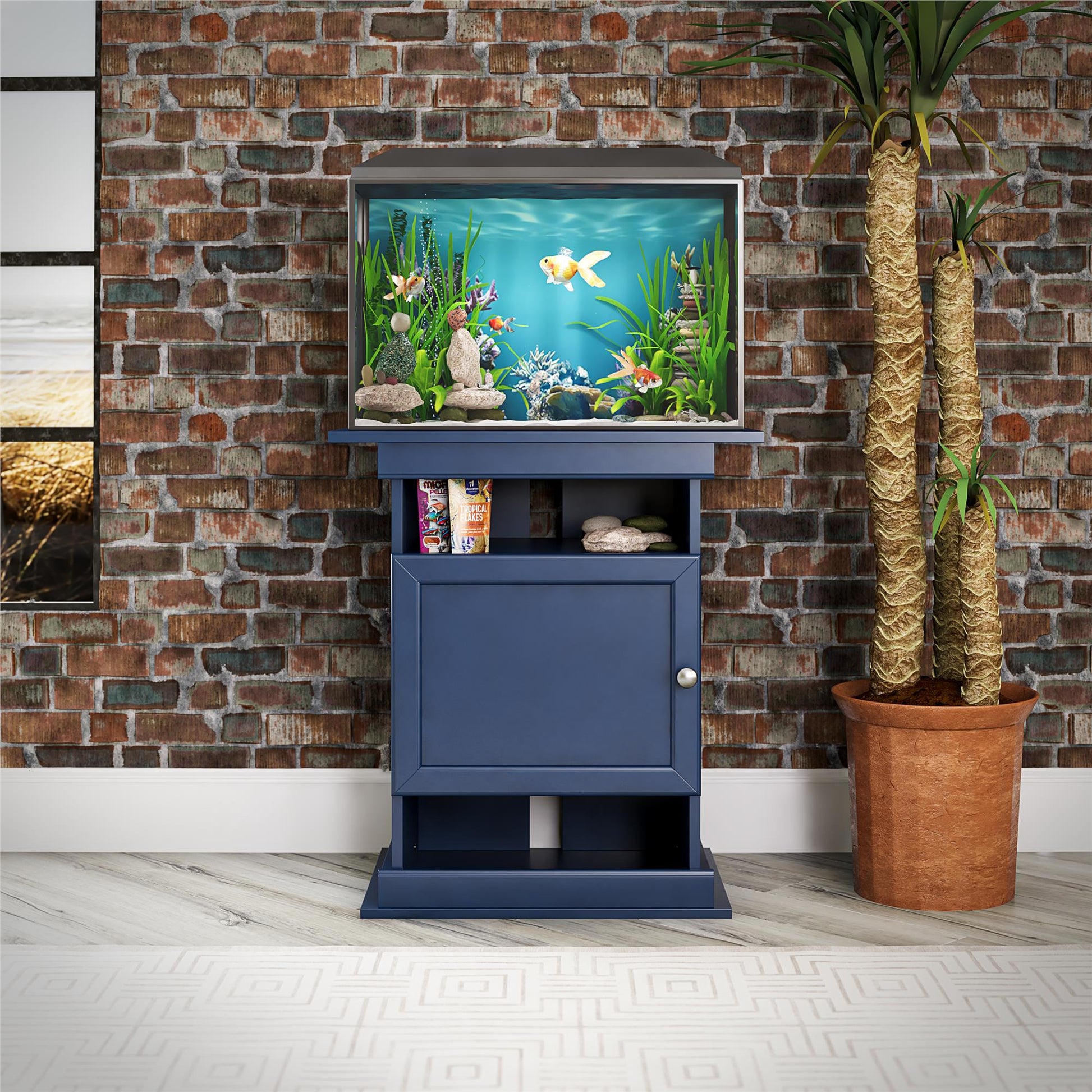 Flipper™ 10/20 Gallon Aquarium Stand - Indigo Blue
