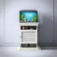 Flipper™ 10/20 Gallon Aquarium Stand - Ivory Oak Faux Wave