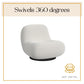 Crosby Boucle Swivel Chair - White