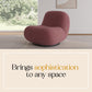 Crosby Boucle Swivel Chair - Berry