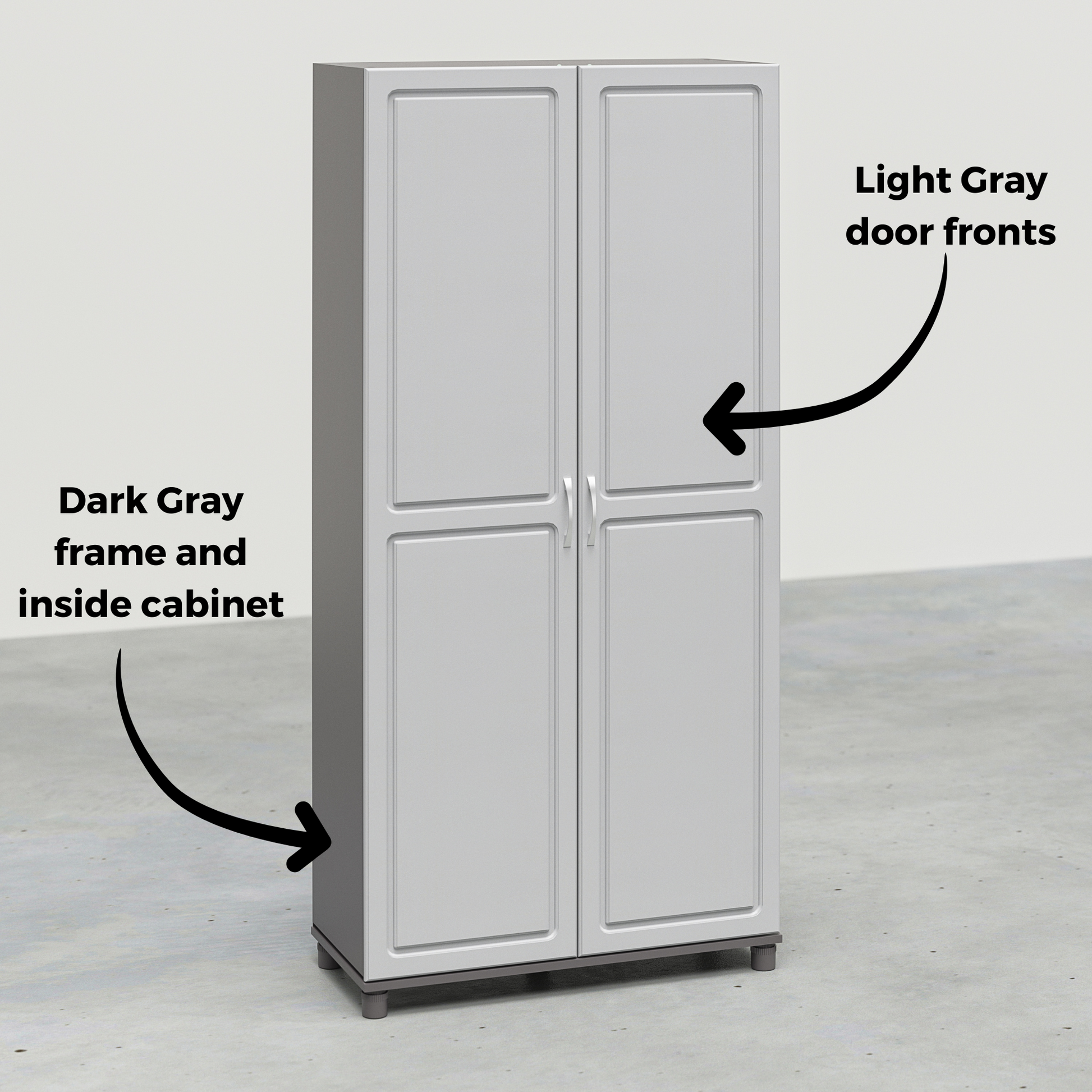 Kendall 36 Inch Multipurpose Storage Cabinet  - Gray