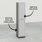 Kendall 16 Inch Multipurpose Storage Cabinet with 5 Shelves - Gray