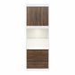 Single Side Cabinet Glass Shelf LED Lighting - Columbia Walnut
