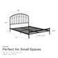 DHP Narla Metal Platform Bed Frame, Full, Black - Black - Full