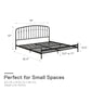 DHP Narla Metal Platform Bed Frame, King, Black - Black - King