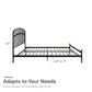 DHP Narla Metal Platform Bed Frame, King, Black - Black - King