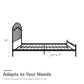 DHP Narla Metal Platform Bed Frame, Queen, Black - Black - Queen