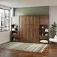Paramount Single Side Cabinet for Wall Beds with Pullout Nightstand and Storage - Columbia Walnut