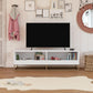Charlie Kids TV Stand with Open Storage for TVs up to 60in - White