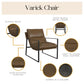 Varick Faux Leather Accent Chair - Acorn