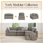 York Modular Armless Chair - Taupe