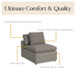 York Modular Armless Chair - Taupe
