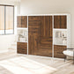 Single Side Cabinet Glass Shelf LED Lighting - Columbia Walnut
