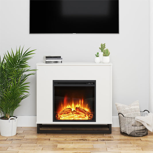 Ratcliff Electric Fireplace Mantel - White