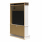 Mateo Fireplace Mantel with Open Shelf - Ivory Oak