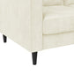 CosmoLiving Strummer Reversible Sectional Sofa Couch, Ivory Velvet - Ivory