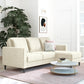 CosmoLiving Strummer Reversible Sectional Sofa Couch, Ivory Velvet - Ivory