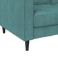 CosmoLiving Strummer Reversible Sectional Sofa Couch, Light Green Velvet - Light Green