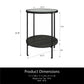 Ameriwood Home Lakeland Round End Table, Black Oak - Black Oak