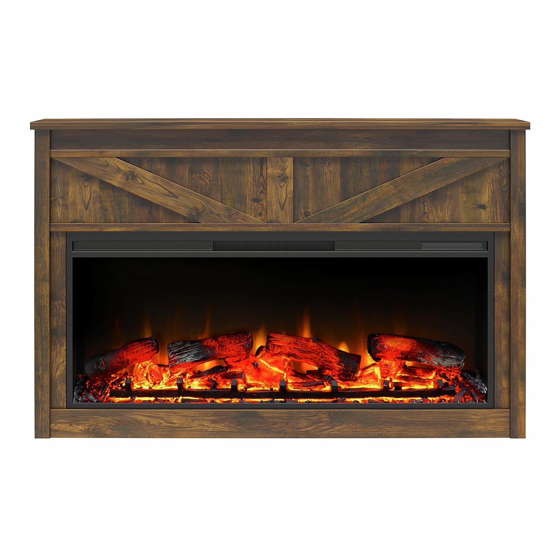 Farmington Mantel with Fireplace - Century Barn Pine