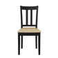 Redmond 5 Piece Traditional Dining Set with Table and 4 Chairs - Black / Beige