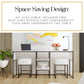 Perry Sofa Table with Stools - White